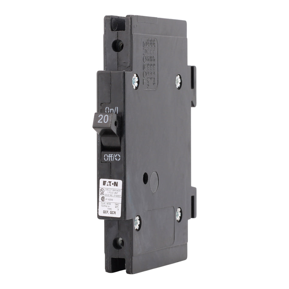Eaton Quicklag QCF1020 20A 1P 120/240V Thermal-Magnetic Cable-In/Cable-Out Circuit Breaker - Image 2