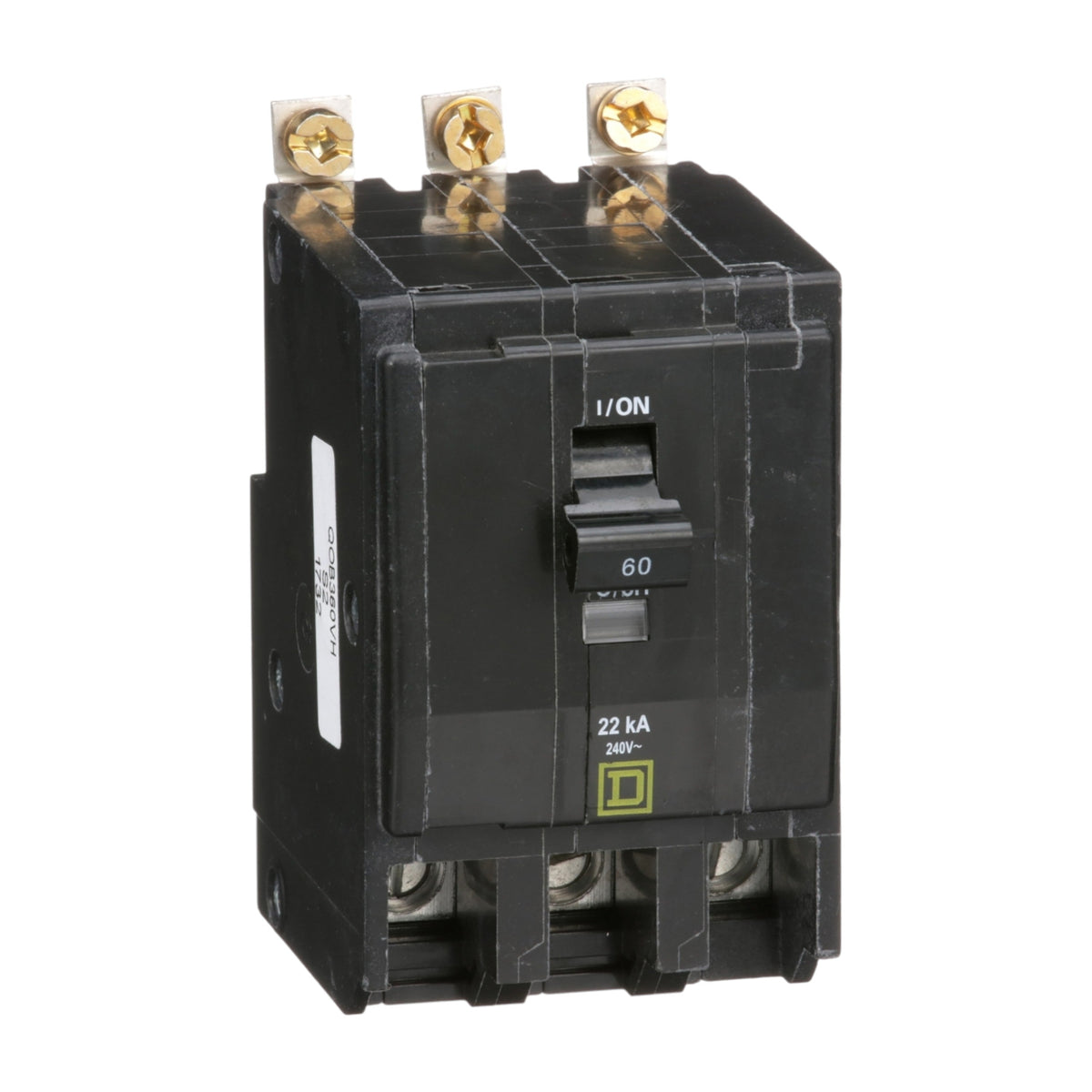 Square D QO QOB360VH 60A 3P 120/240V Standard Bolt-On Circuit Breaker