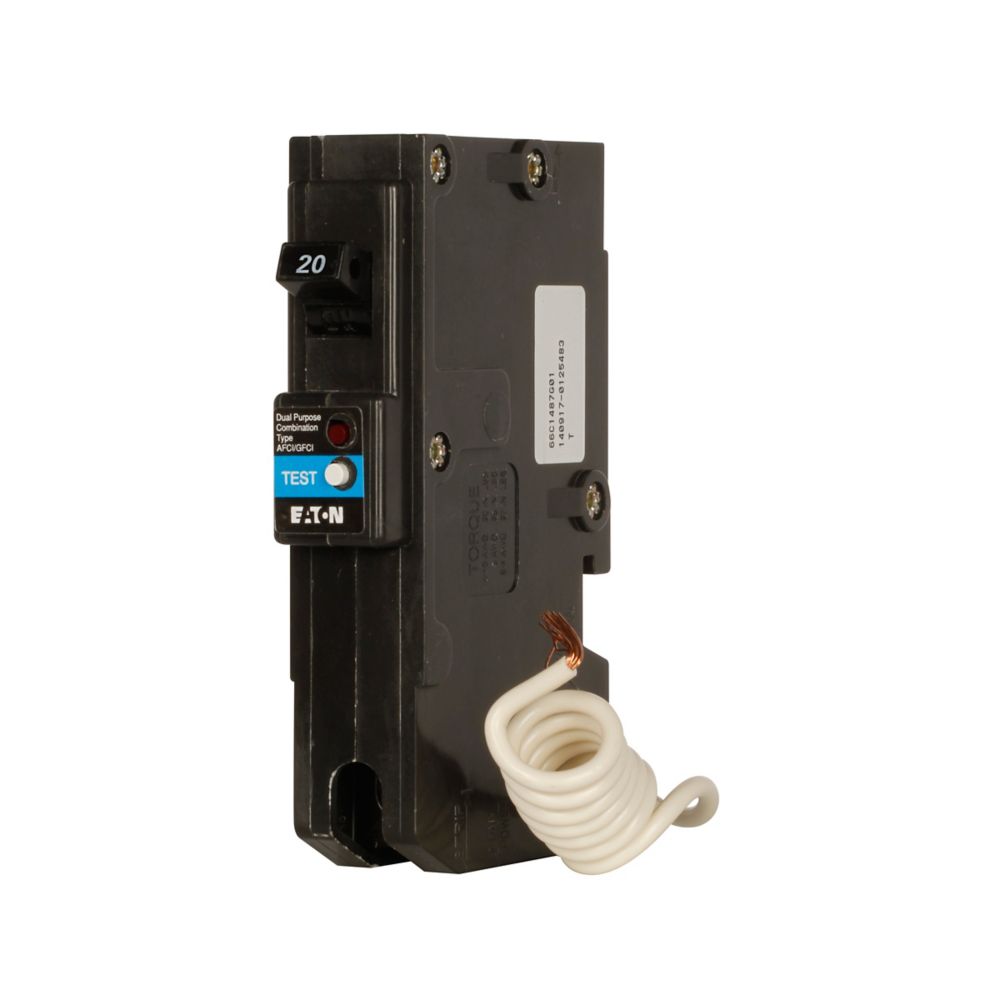 Eaton BR BRLAFGF120 20A 1P 120V AFCI/GFCI Pigtail Neutral Circuit Breaker - Image 3