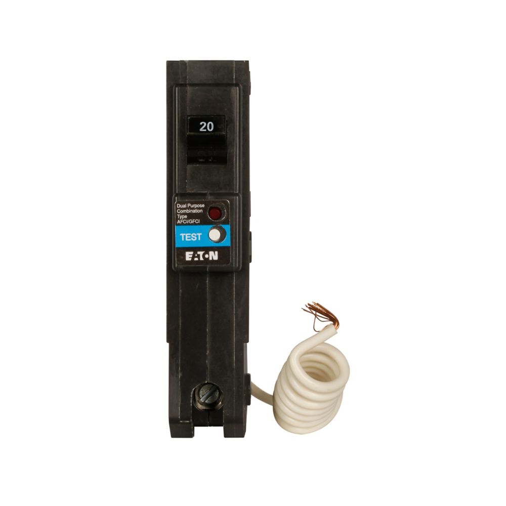 Eaton BR BRLAFGF120 20A 1P 120V AFCI/GFCI Pigtail Neutral Circuit Breaker - Image 2
