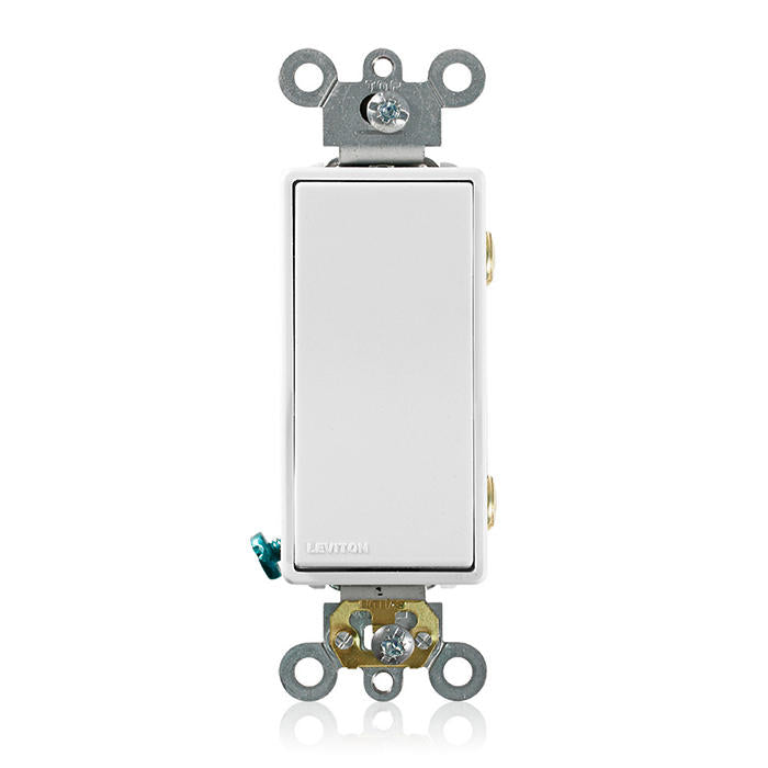 Leviton, Decora Plus, 5622-2W, 20A, 2-Pole, 120/277V, AC Quiet Switch, White