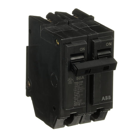 GE THQL2150 50A 2P 120/240V Thermal-Magnetic Plug-In Circuit Breaker