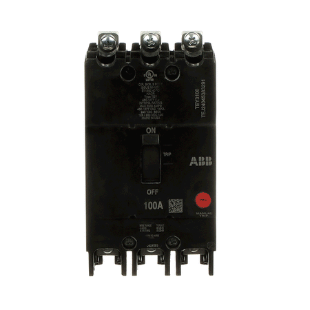 GE Q-Line, TEY3100, 100A, 3P, 277/480V, Bolt-On, Molded Case, Circuit Breaker - Image 4