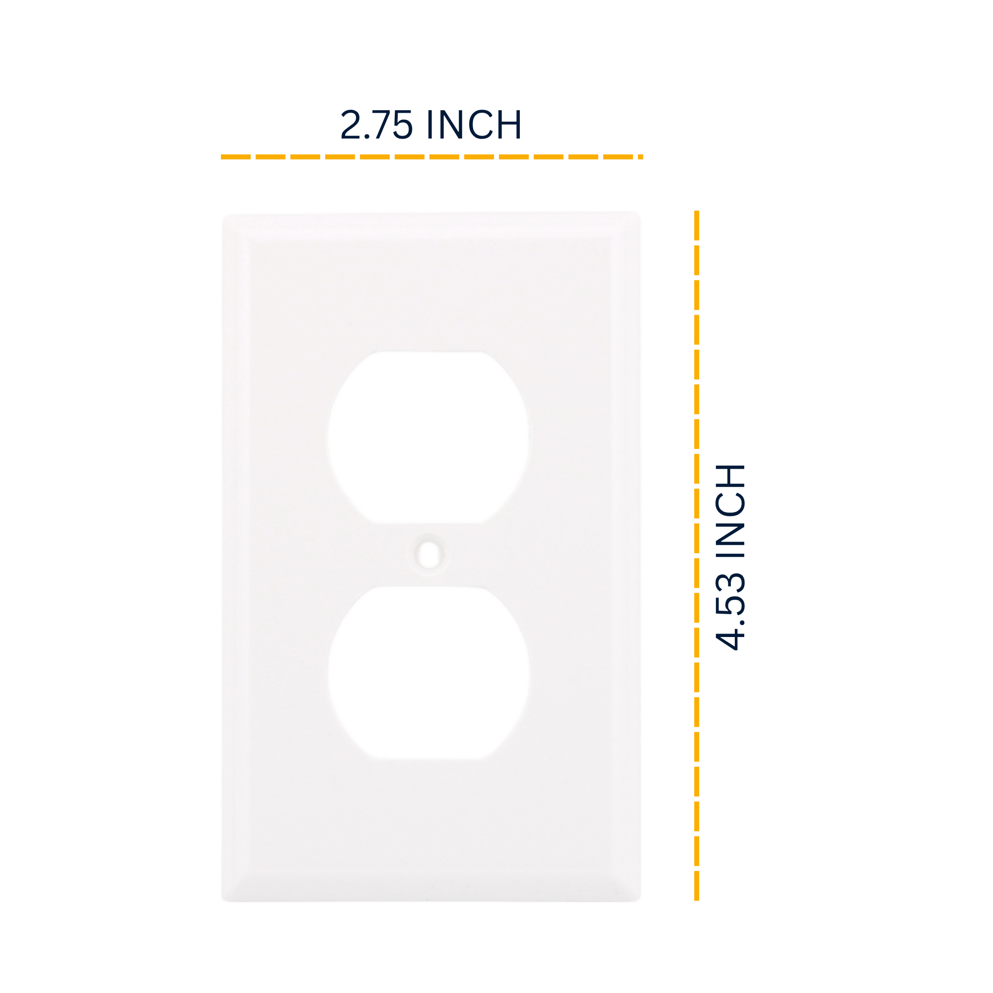 RES POWER 1-Gang Standard Receptacle Wall Plate Unbreakable Polycarbonate cULus Listed White - Image 2
