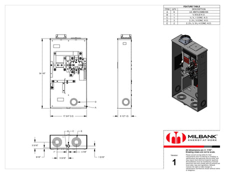Milbank, U2448-X, 320A, 600VAC, 4-Terminal, Ringless, Lever Bypass, Meter Socket - Image 11