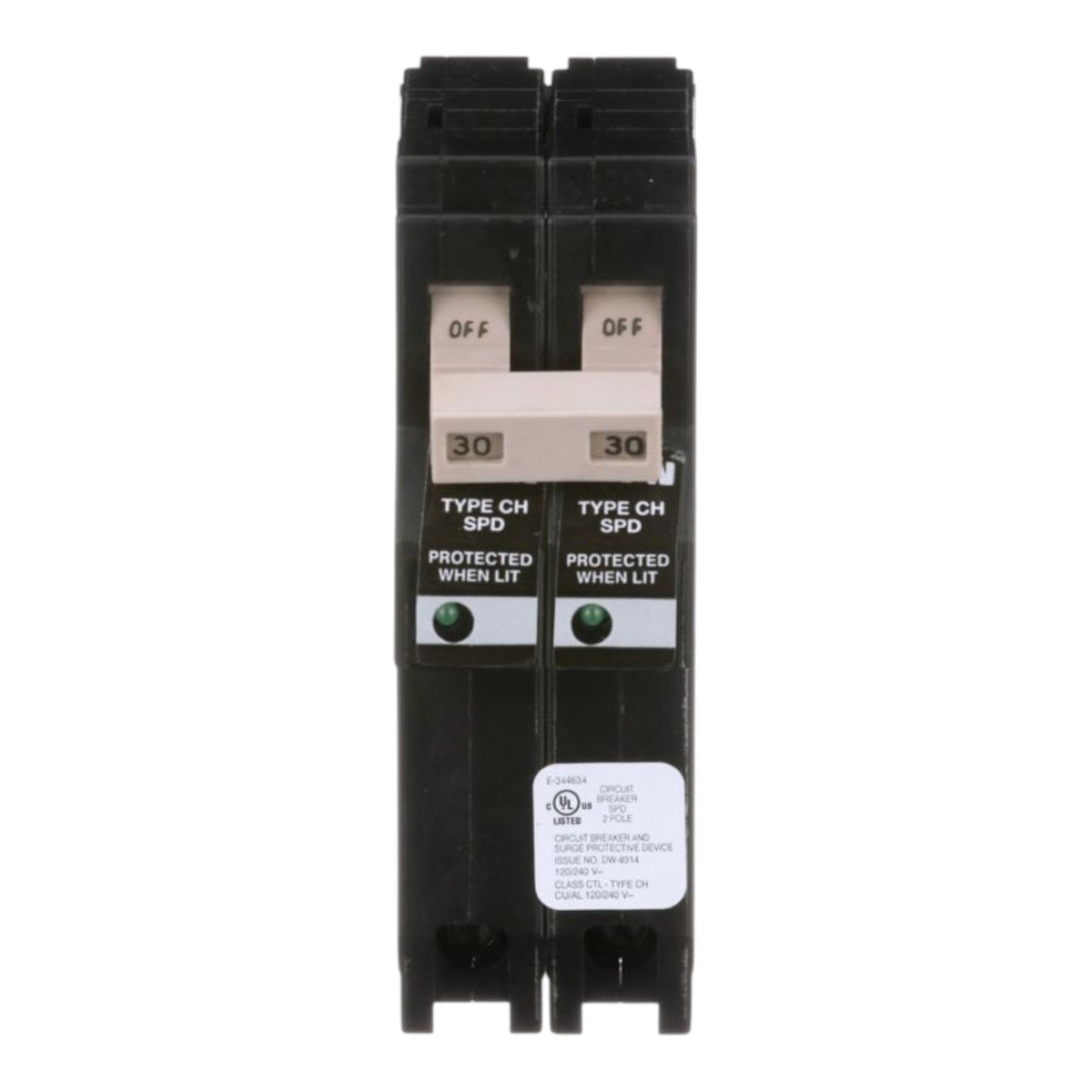 Eaton CH, CHN230SUR, 30A, 2P, 120/240V, Surge Breaker, Pigtail Neutral - Image 2