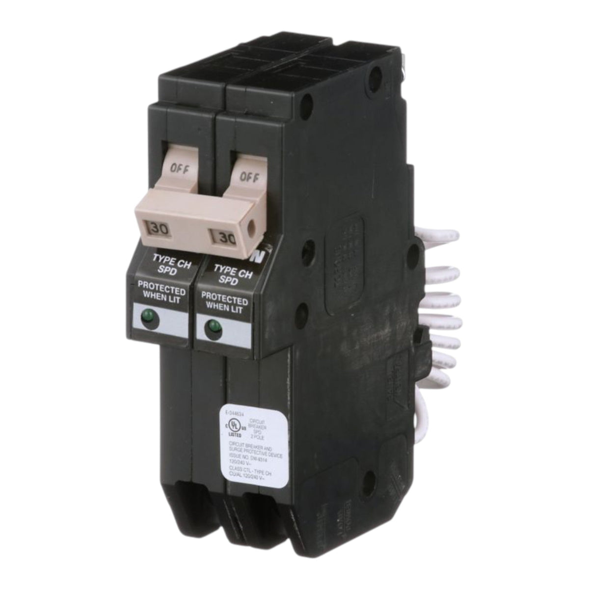 Eaton CH, CHN230SUR, 30A, 2P, 120/240V, Surge Breaker, Pigtail Neutral - Image 3