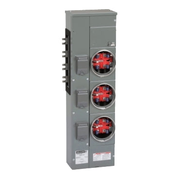 Square D EZMR313 EZ Meter-Pak 125A 3-Socket 120/240V Branch Unit