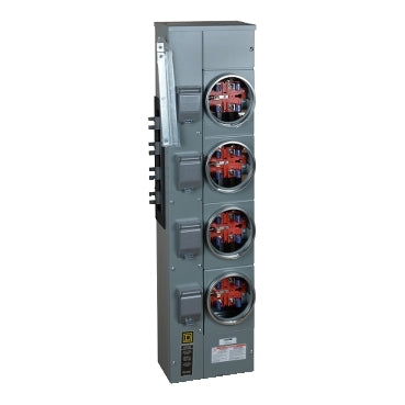 Square D EZM314-125 EZ Meter-Pak 4-Gang 125A/Socket 800A Bus