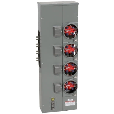 Square D EZMR314225 EZ Meter-Pak 225A/Socket 4-Position 3-Phase Ringless ED4U