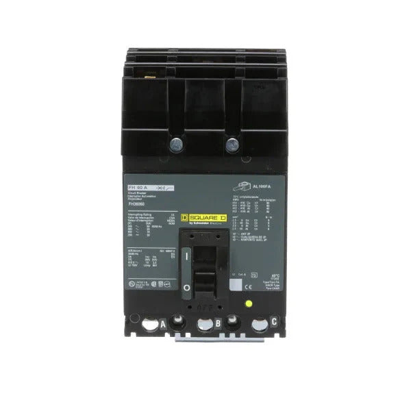 Square D FH36060 60A 600V 3-Pole I-Line Circuit Breaker