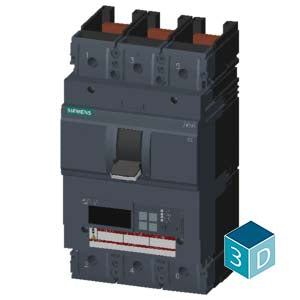 Siemens 3VA6340-6JQ31 SENTRON 400A 3-Pole 600V Molded Case Circuit Breaker