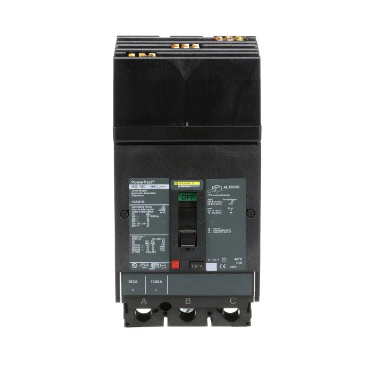 Square D HGA36150 150A 3-Pole 600V Molded Case Circuit Breaker