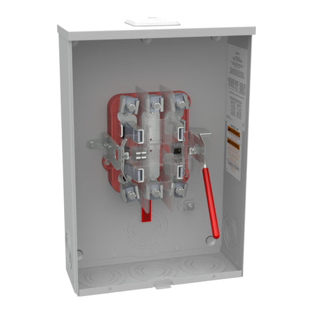 Milbank, U4801-XL-5T9, 200A, 600VAC, 5-Terminal, Ringless, Lever Bypass, Meter Socket - Image 4