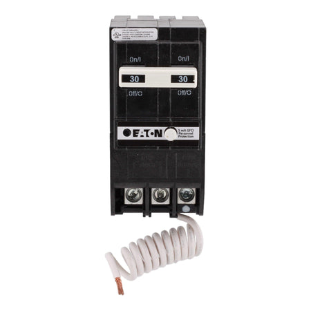 Eaton BRN230GF 30A 120/240V 2-pole GFCI Circuit Breaker Pigtail Neutral - Image 2