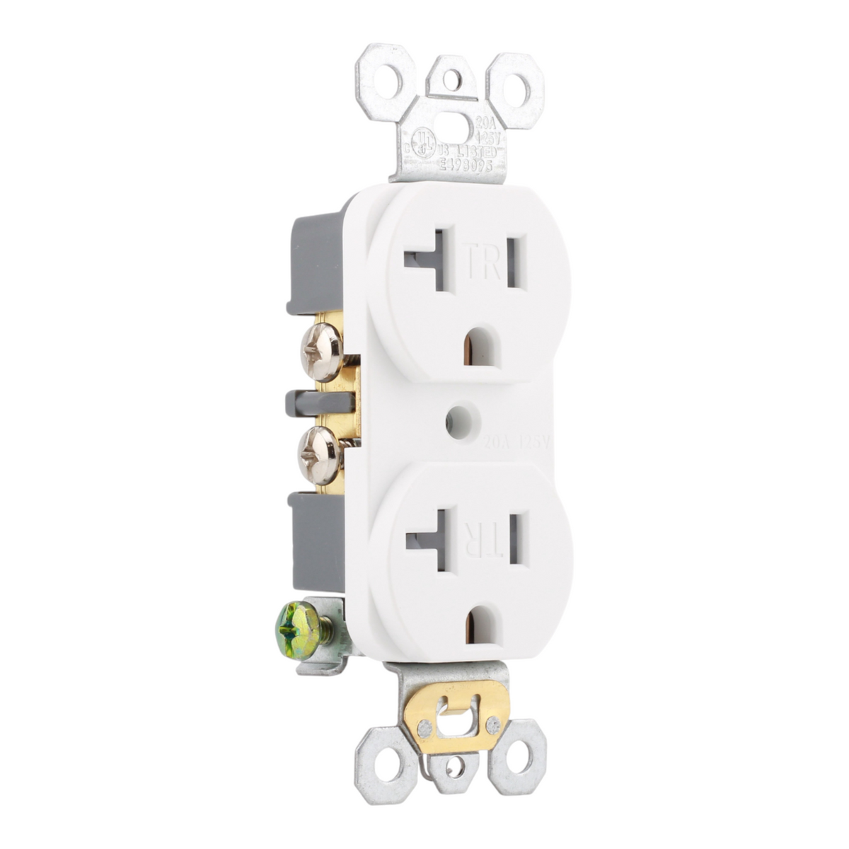 RES POWER 20A 125V Tamper-Resistant Standard Duplex Receptacle cULus Listed White - Image 3