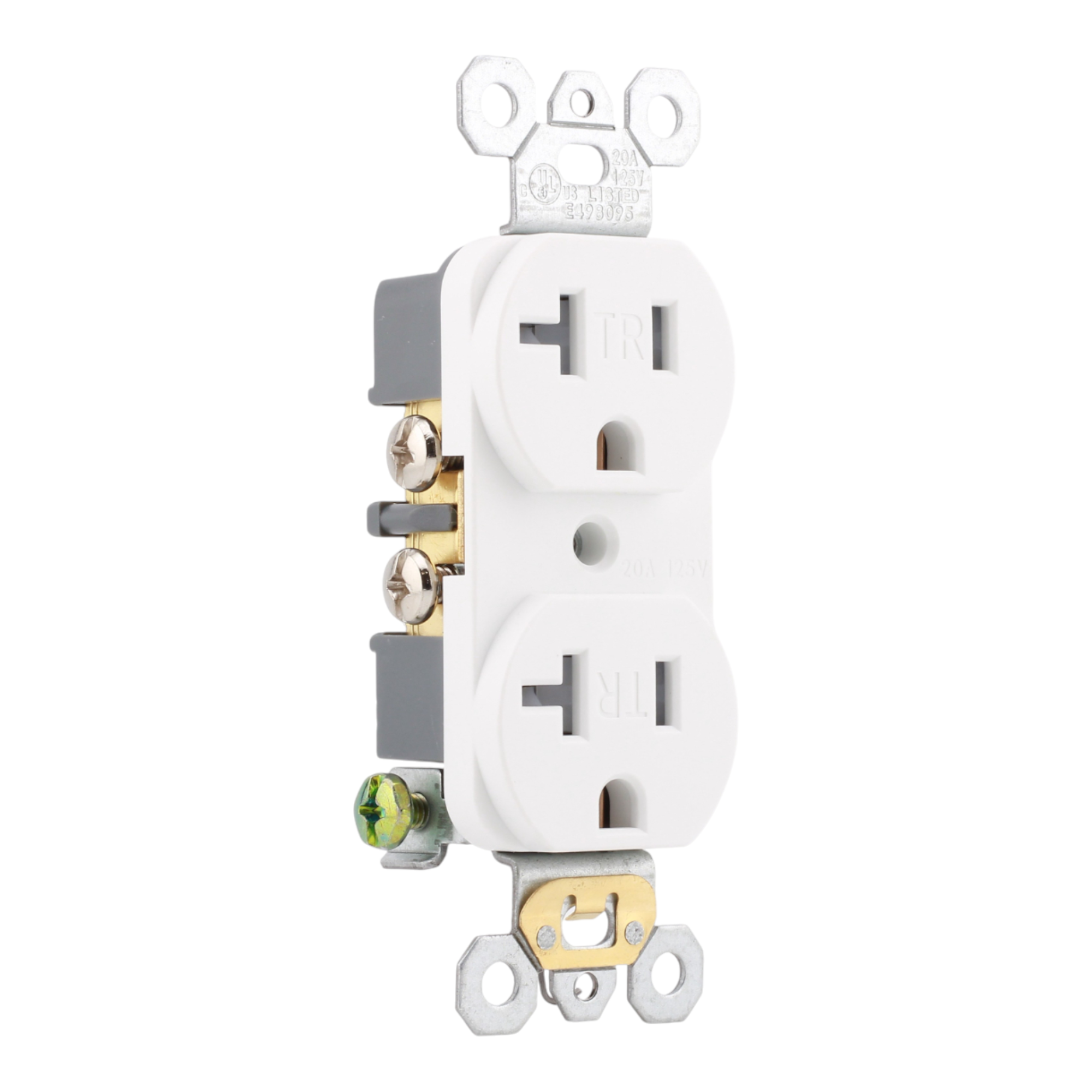 RES POWER 20A 125V Tamper-Resistant Standard Duplex Receptacle cULus Listed White - Image 3