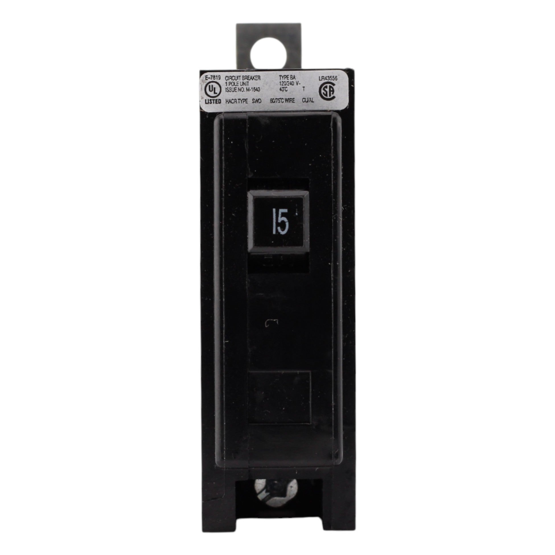Eaton BAB, BAB1015, 15A, 1P, 120/240V, Bolt-On, Circuit Breaker - Image 3
