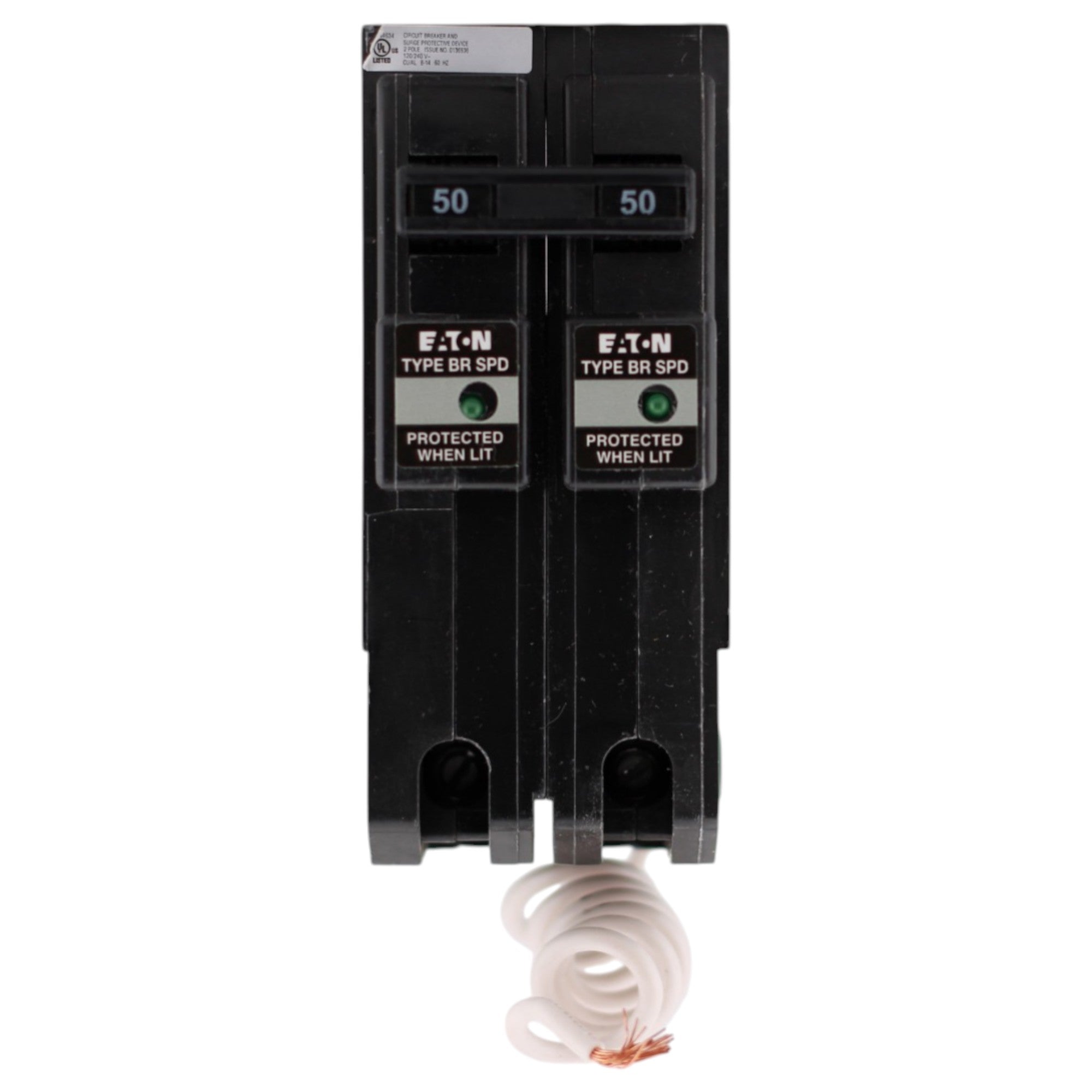 Eaton BR, BR250SUR, 50A, 2P, 120/240V, Surge Breaker, Plug-In, Circuit Breaker - Image 3