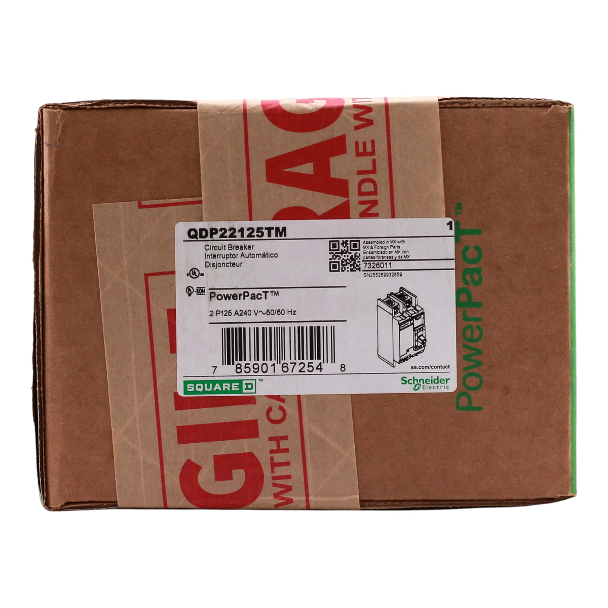 Square D PowerPact Q, QDP22125TM, 125A, 2P, 240V, Bolt-On, Circuit Breaker - Image 3
