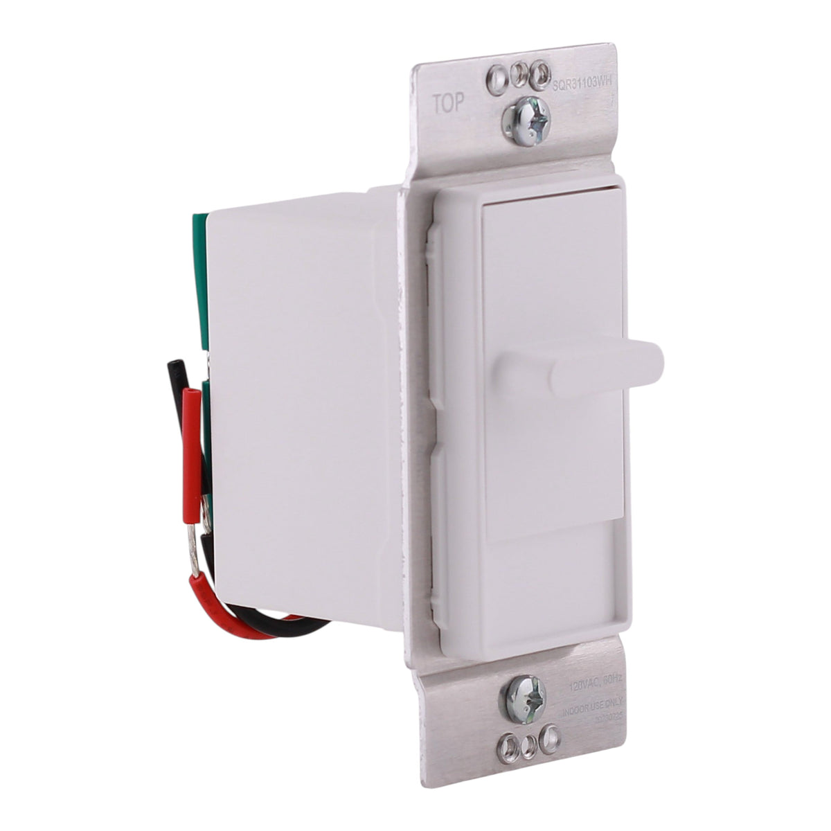 Square D X Series, SQR31103WH, 2.5A, 1P, 120V, 3-Speed Slide Fan Controller, Matte White