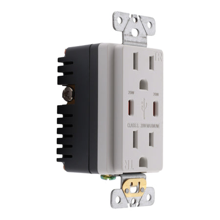 RES POWER 15A USB Outlet, Fast Charging, Type C/C, Tamper-Resistant, cULus Listed, White - Image 4