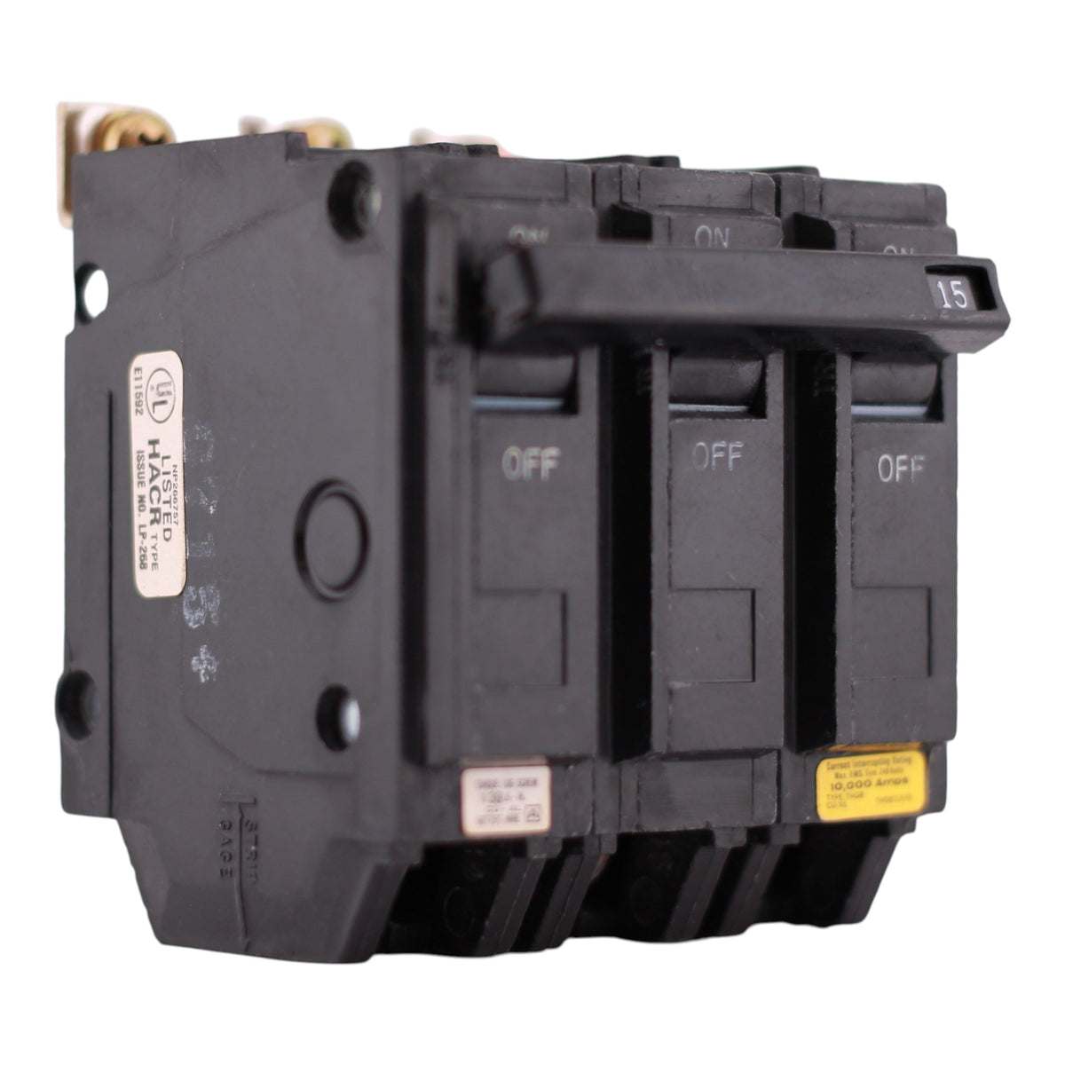 GE Q-Line, THQB32015, 15A, 3P, 240V, Bolt-On, Circuit Breaker