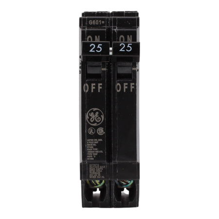 GE THQP225, 25A, 120/240V, 2-Pole Circuit Breaker, Plug-In, for Load Centers and Lighting Panels - Image 2