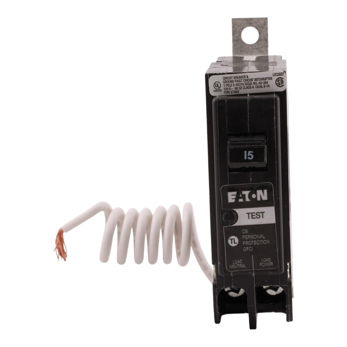 Eaton QB QB1015GF 15A 1P 120V GFCI Circuit Breaker - Image 2
