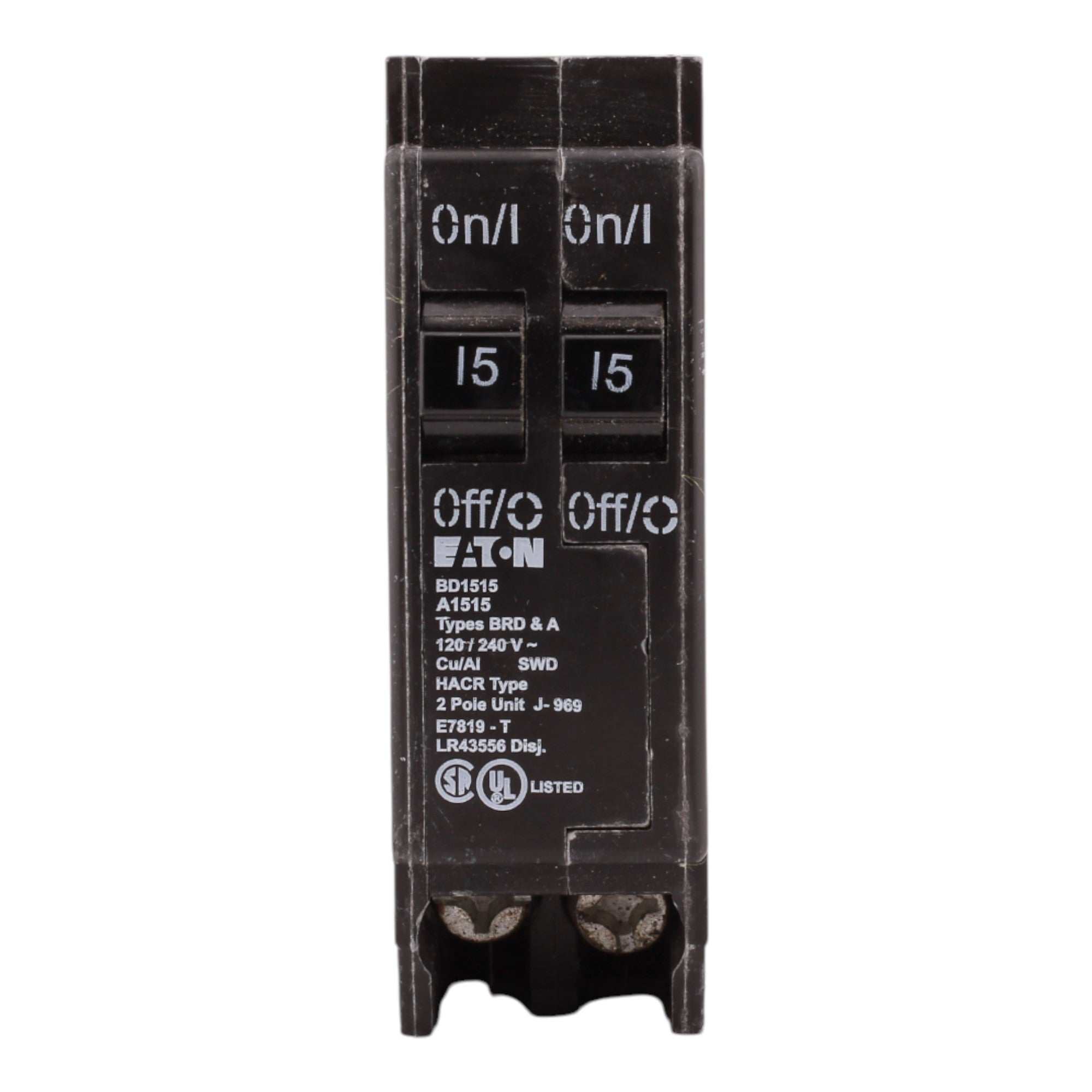 Eaton BD1515 15A-15A 1P 120V Duplex Circuit Breaker - Image 2