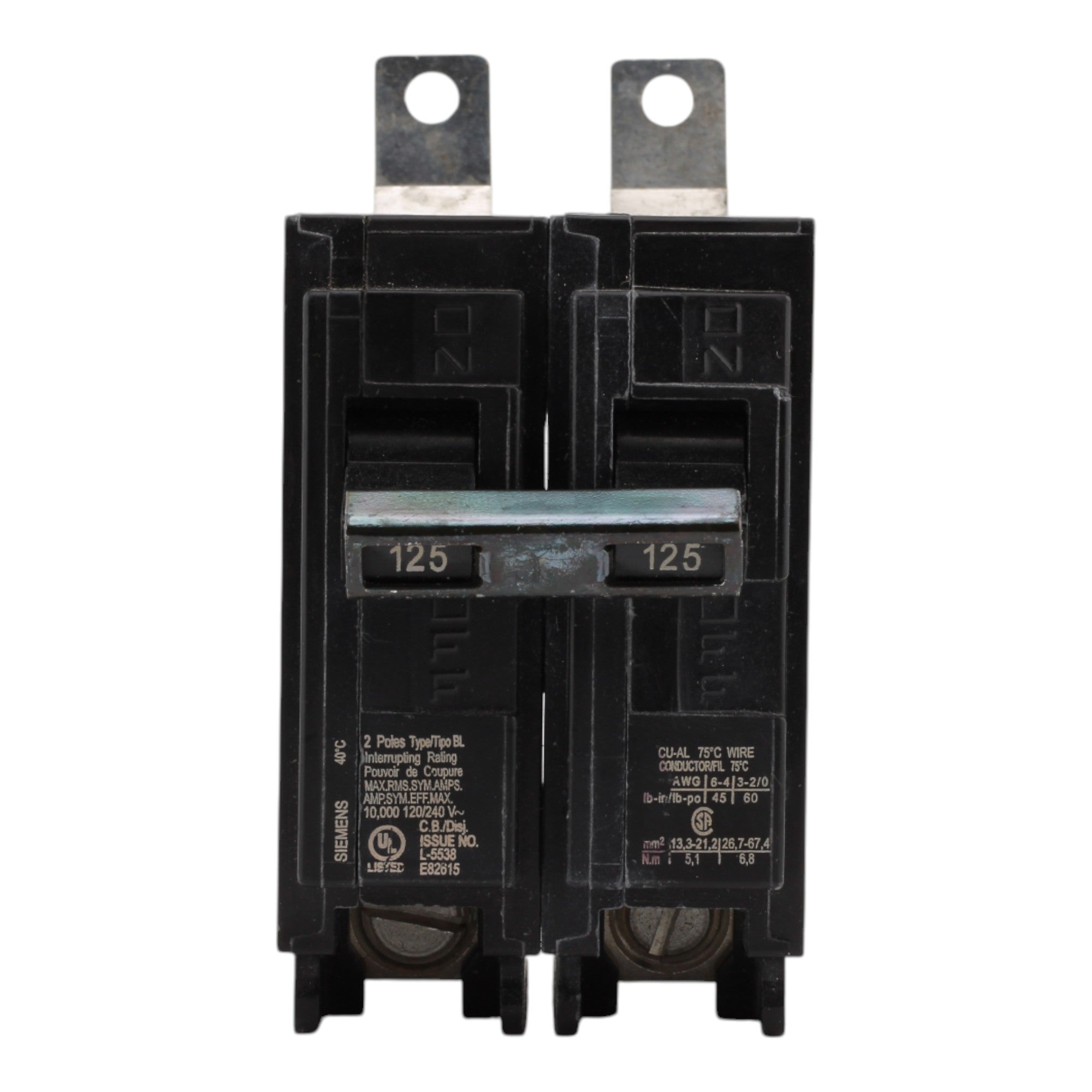 Siemens BL B2125 125A 2P 120/240V Circuit Breaker - Image 2