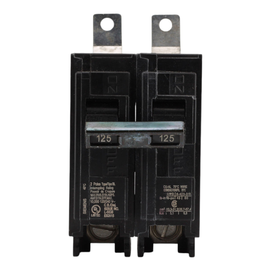 Siemens BL B2125 125A 2P 120/240V Circuit Breaker - Image 2