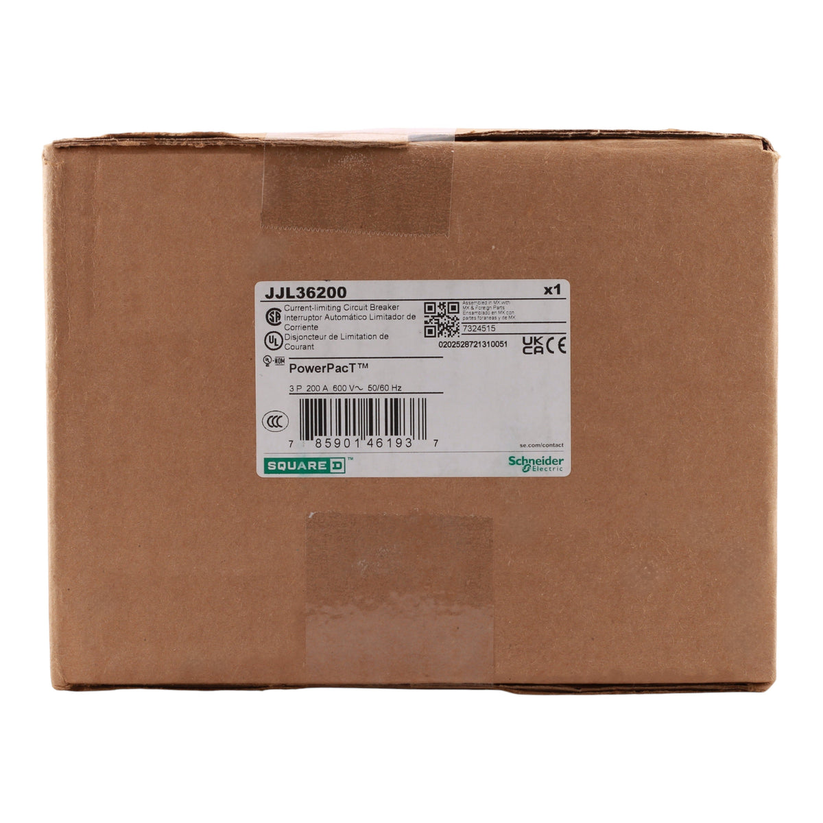 Square D PowerPacT JJL36200 200A 3P 600V Thermal-Magnetic Circuit Breaker - Image 3