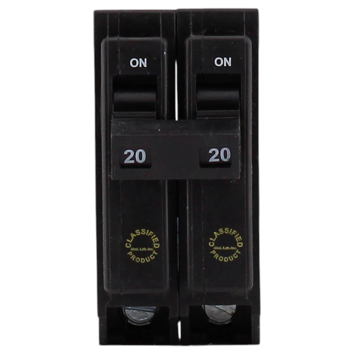 Eaton CHQ, CHQ220, 20A, 2P, 120/240V, Thermal Magnetic, Plug-In, Classified Replacement, Circuit Breaker - Image 2