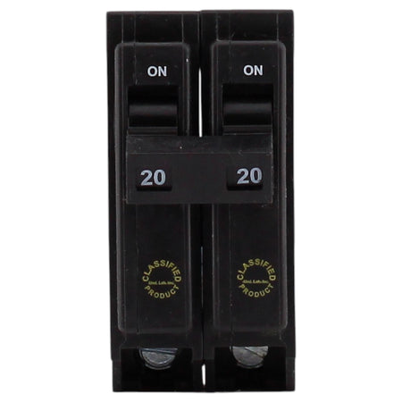 Eaton CHQ, CHQ220, 20A, 2P, 120/240V, Thermal Magnetic, Plug-In, Classified Replacement, Circuit Breaker - Image 2