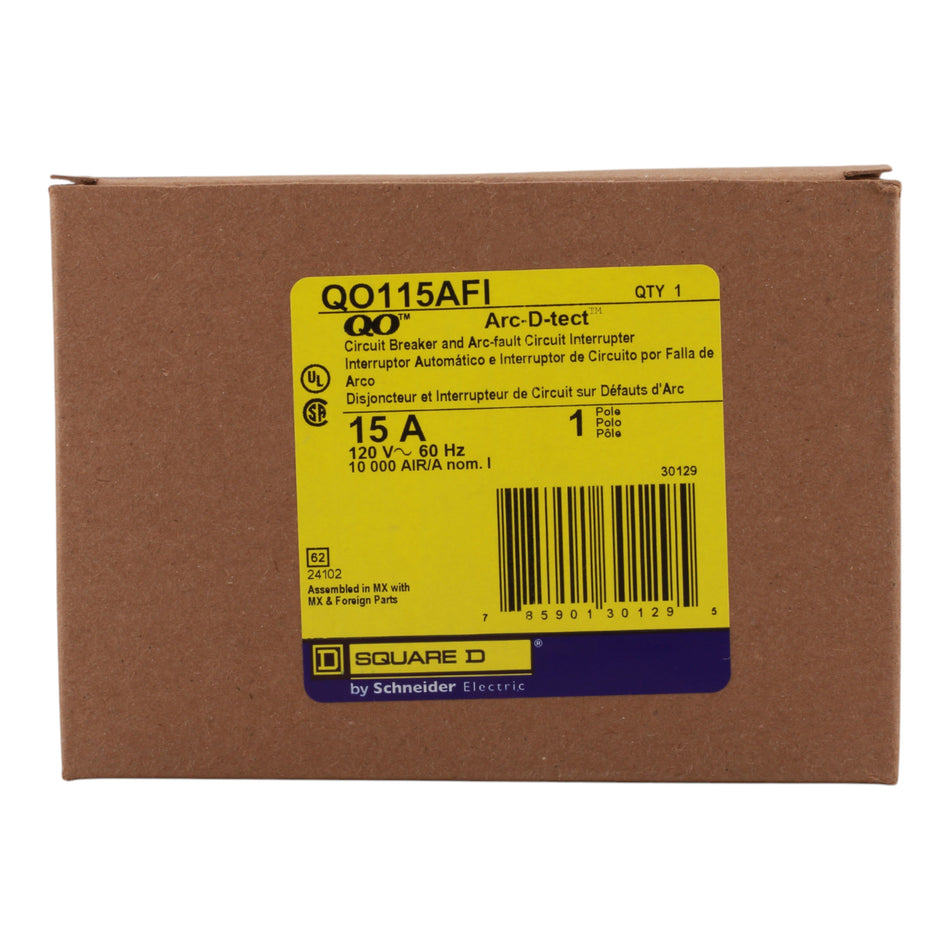 Square D QO QO115AFI 15A 1P 120V AFCI Pigtail Neutral Circuit Breaker - Image 2