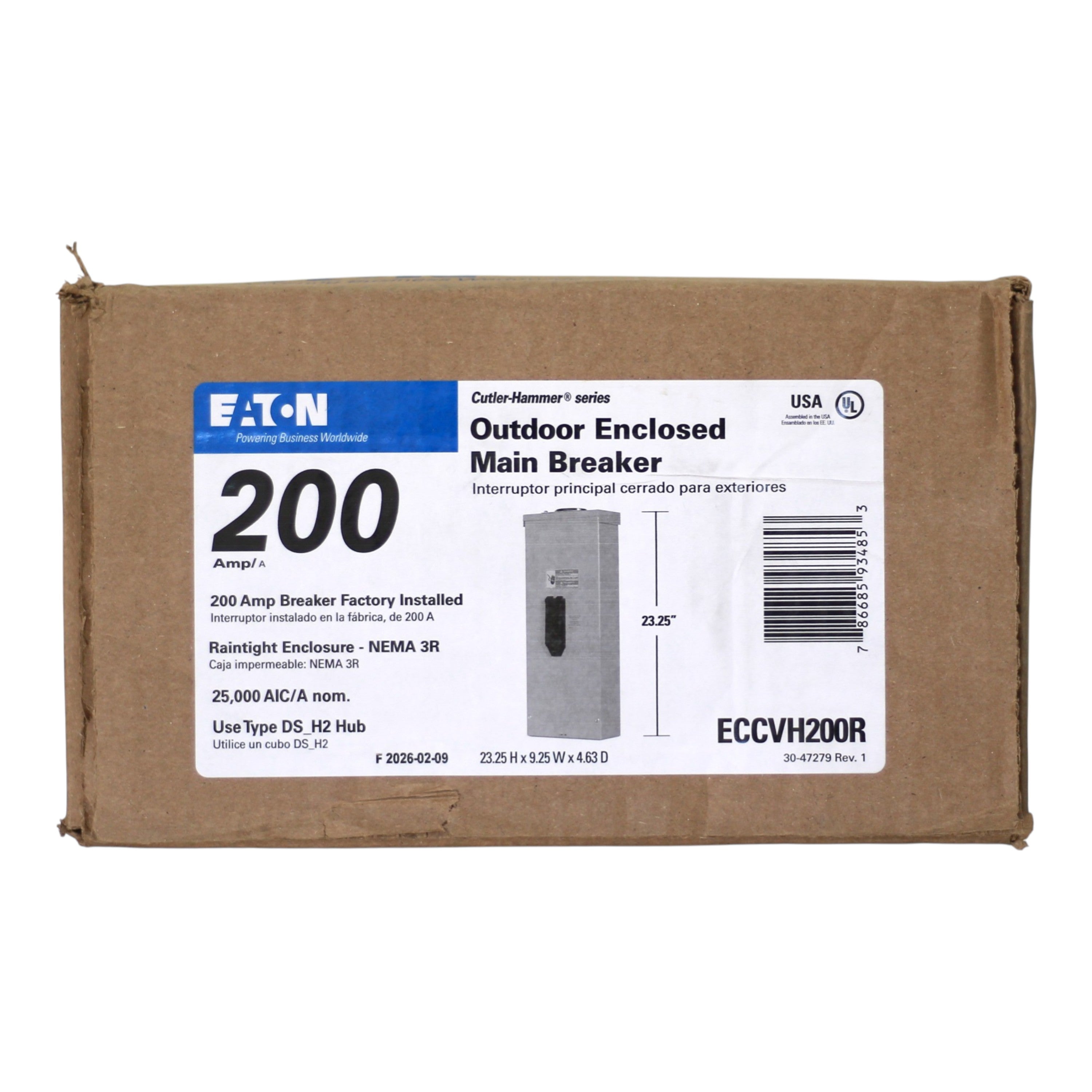 Eaton CCV, ECCVH200R, 200A, 2P, 240V, Enclosed Circuit Breaker - Image 3