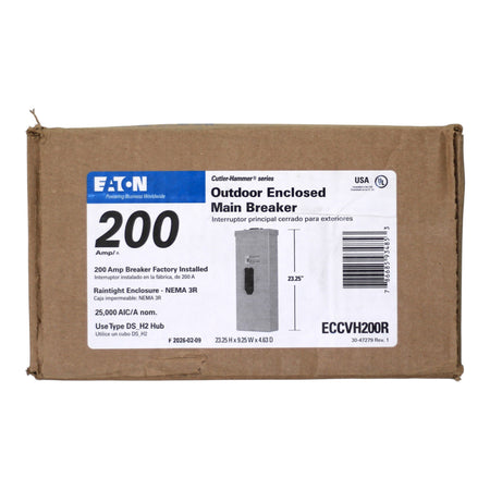 Eaton CCV, ECCVH200R, 200A, 2P, 240V, Enclosed Circuit Breaker - Image 3
