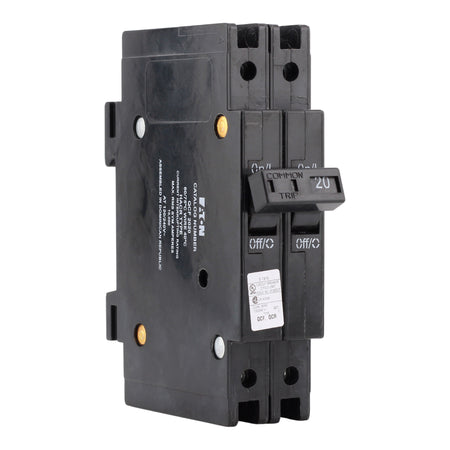 Eaton Quicklag QCF2020 20A 2P 120/240V Thermal-Magnetic Cable-In/Cable-Out Circuit Breaker