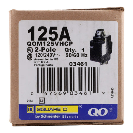 Square D QO QOM125VHCP 125A 2P 120/240V Main Circuit Breaker - Image 6