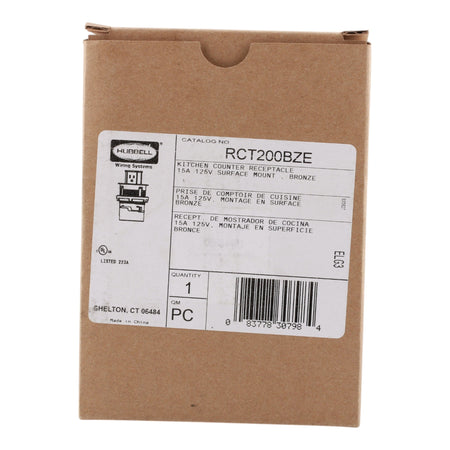Hubbell RCT200BZE 15A Kitchen Counter Pop-Up Receptacle, Bronze - Image 2
