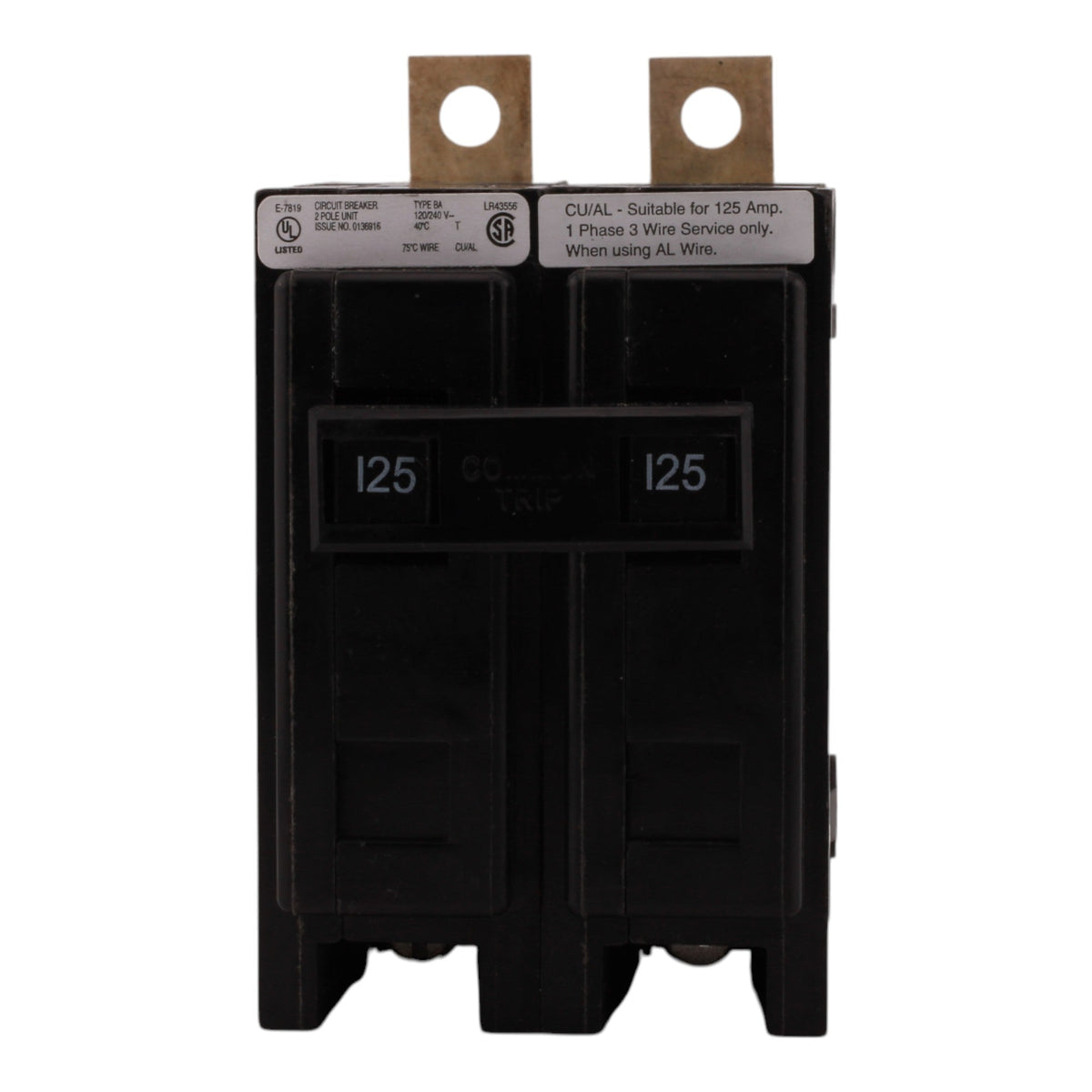 Eaton BAB2125 125A 2P 240V 10kAIC Bolt-On Shunt Trip Breaker - Image 2