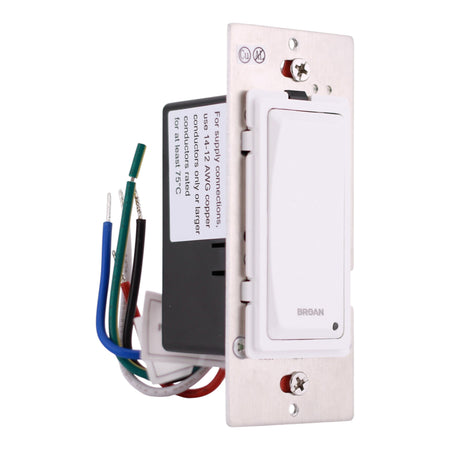 Broan-NuTone, DT100W, Delay-Off Timer, Wall Control, White, 120V, Single-Gang