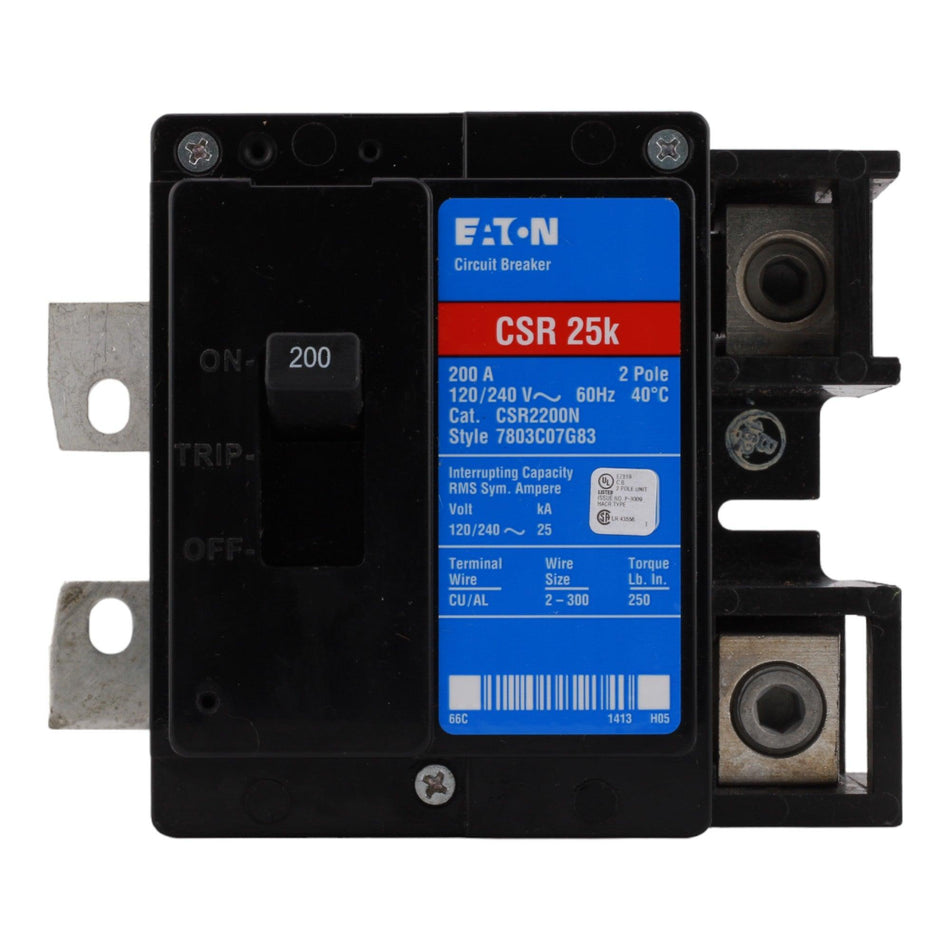 Eaton CH CSR2200N 200A 2P 120/240V Thermal-Magnetic Circuit Breaker - Image 2