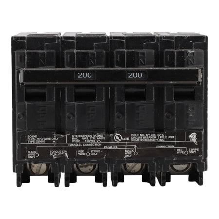 Siemens EQ9985 200A 4P 22kA Main Circuit Breaker - Image 2