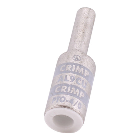 NSI Polaris, PTO-4/0, 4/0 AWG, 2/0 AWG Aluminum Pin, Offset Compression Pin Terminal, White - Image 2