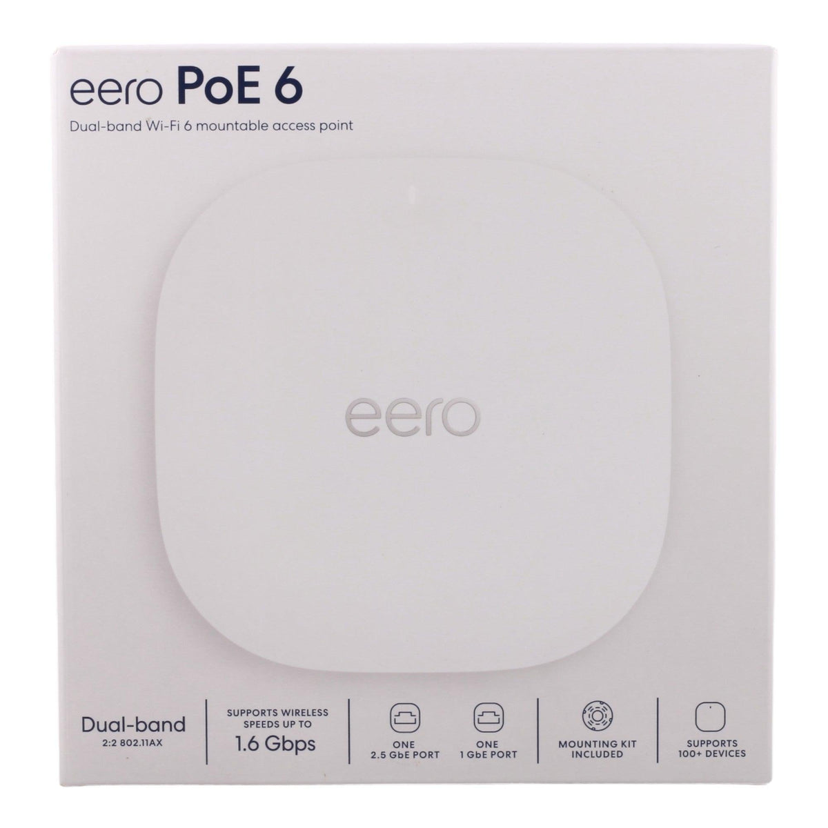 eero PoE 6 PoE Wi-Fi 6 Ceiling/Wall Mount Dual-Band Access Point - Image 2