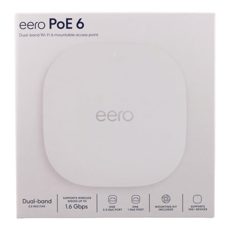 eero PoE 6 PoE Wi-Fi 6 Ceiling/Wall Mount Dual-Band Access Point - Image 2