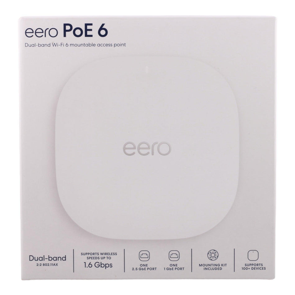 eero PoE 6 PoE Wi-Fi 6 Ceiling/Wall Mount Dual-Band Access Point - Image 2