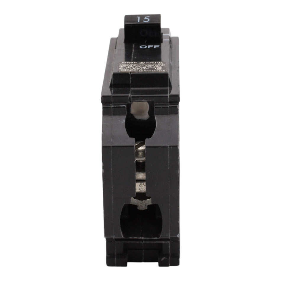 GE THQB1115 15A 1P 120/240V Q-Line Bolt-On Circuit Breaker - Image 2
